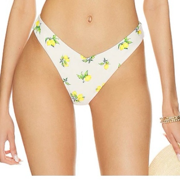 WeWoreWhat Other - NWT WeWoreWhat Delilah Bottom Ditsy Lemons ZVG Off White Multi Size Small